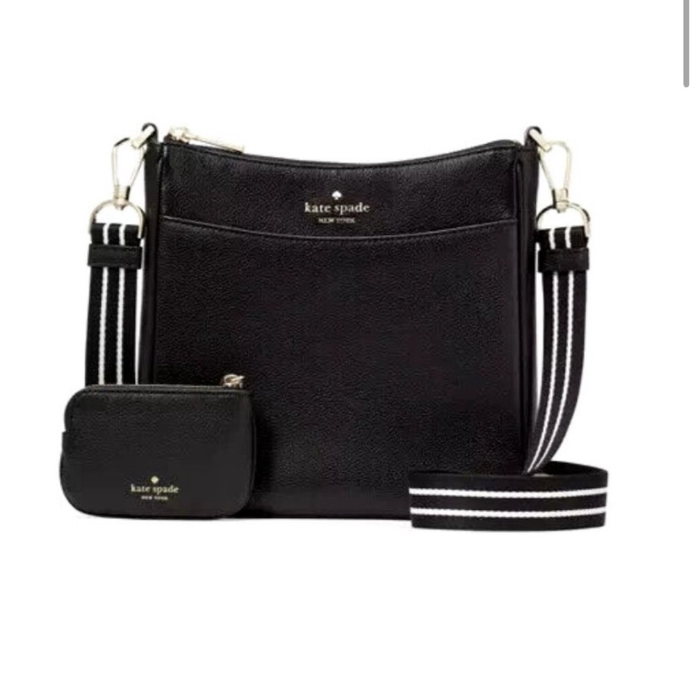 Kate Spade Black Cross Body Adjustable Strap Purse w/ coin purse New